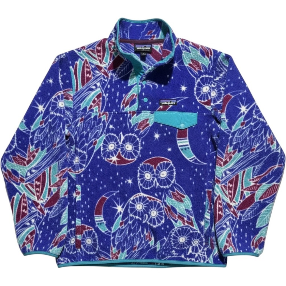 Patagonia Synchilla Snap-T Fleece S Moon Owl Harvest Moon‎ Blue Outdoor Gorpcore